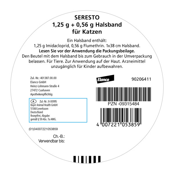 SERESTO Halsband f.Katzen