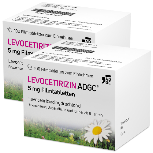 LEVOCETIRIZIN ADGC 5 mg Filmtabletten Doppelpackung (2 x 100 St)