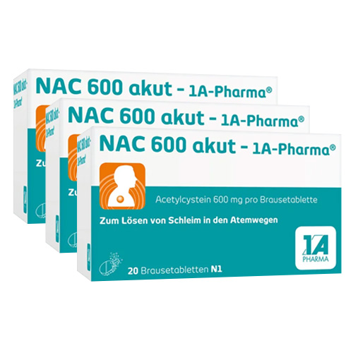 NAC 600 akut-1A Pharma Brausetabletten (3x 20St)
