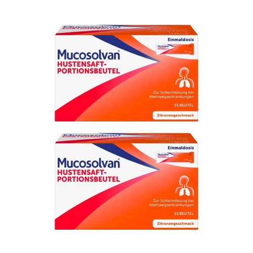 MUCOSOLVAN Hustensaft-Portionsbeutel 30 mg/5 ml Set (2x 75ml)
