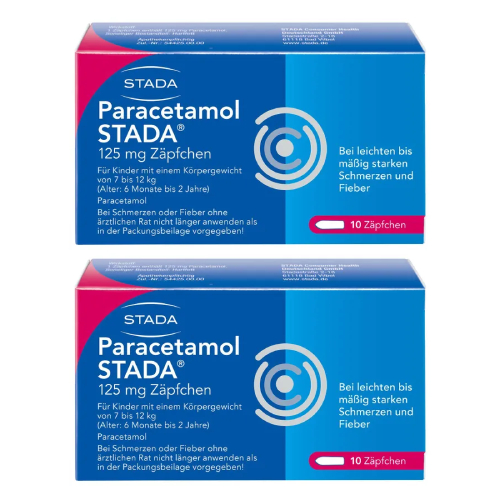 PARACETAMOL STADA 125 mg Zäpfchen Set (2x 10St)