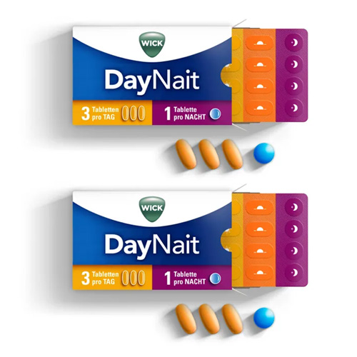WICK DayNait Tabletten bei Erkältung Set (2x16St)