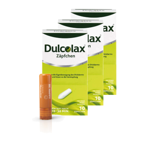 DULCOLAX 10 mg Zäpfchen + Mucosolvan Lippenpflegestift