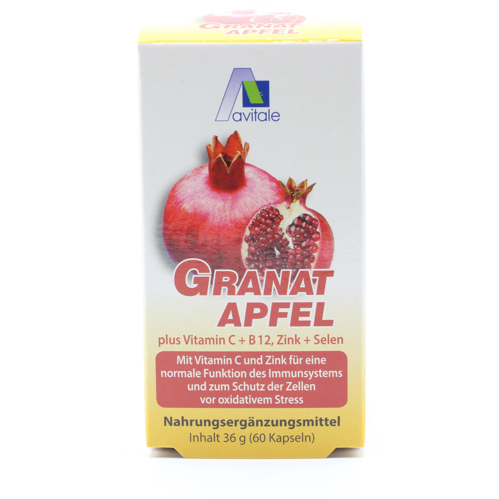 GRANATAPFEL 500 mg plus Vit.C+B12+Zink+Selen Kaps.