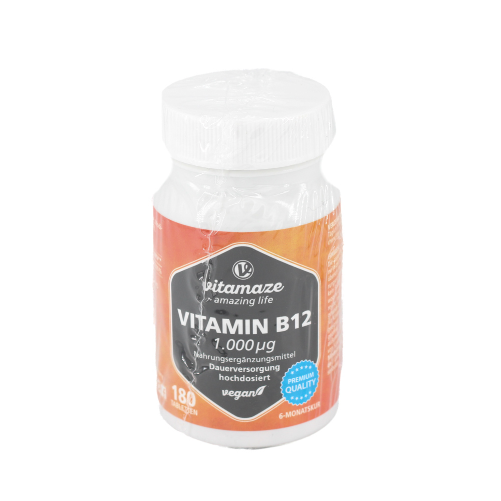 VITAMIN B12 1000 μg hochdosiert vegan Tabletten