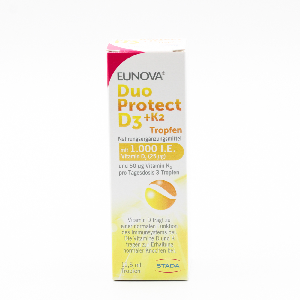 EUNOVA DuoProtect D3+K2 1000 I.E./50 μg Tropfen Set (2x11,5ml)