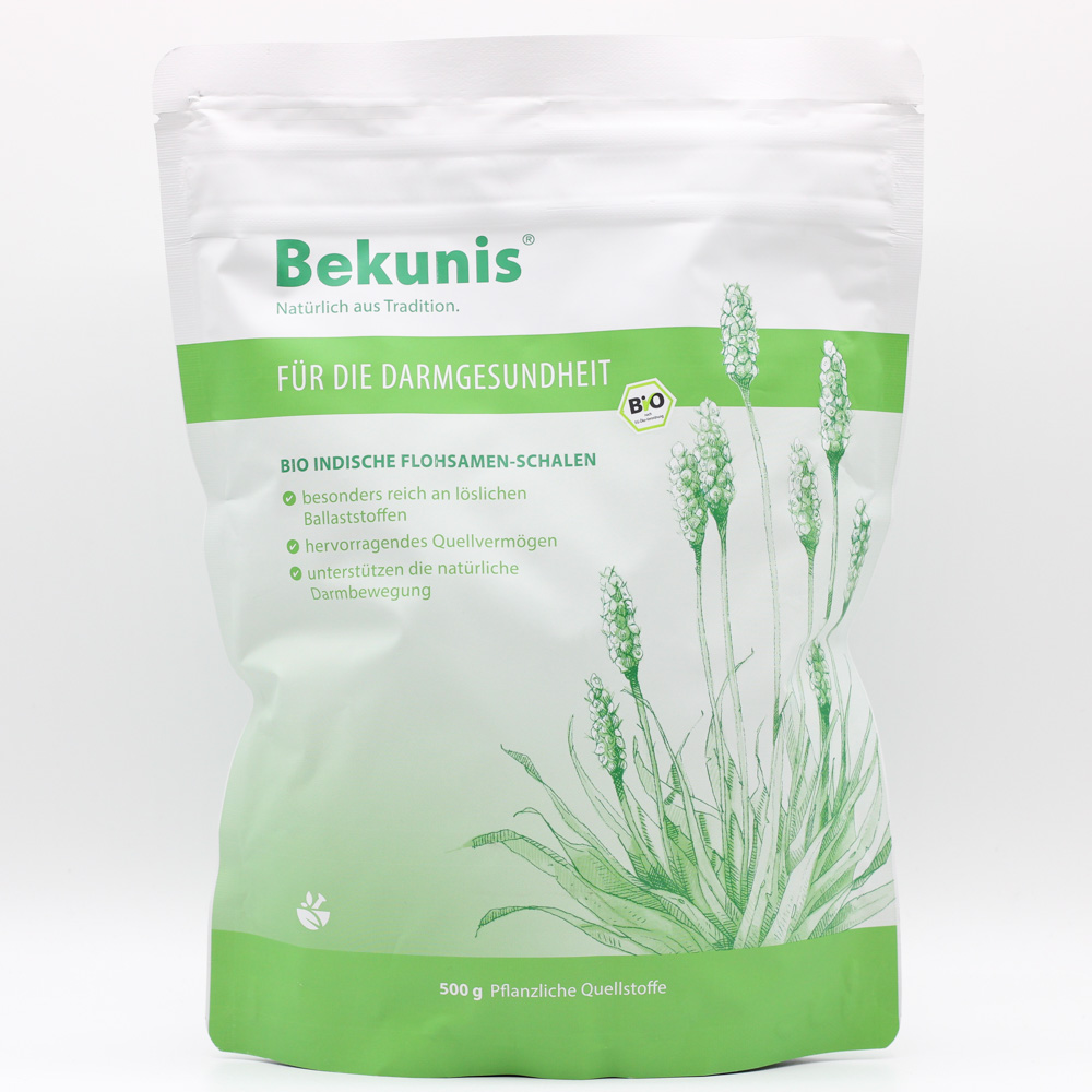 BEKUNIS Bio indische Flohsamenschalen