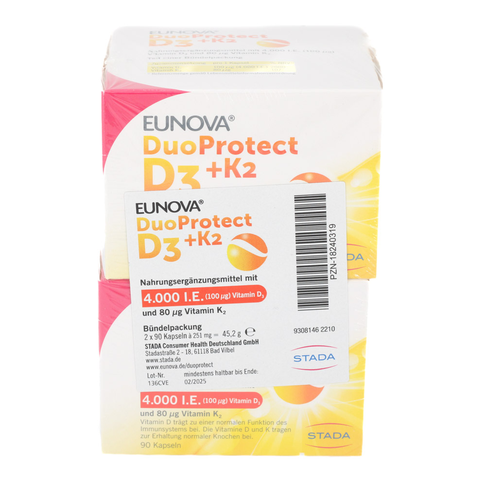 EUNOVA DuoProtect D3+K2 4000 I.E./80 μg Kaps.Kombi