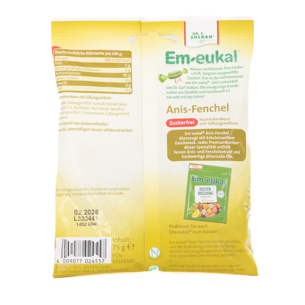 EM-EUKAL Bonbons Anis Fenchel zuckerfrei