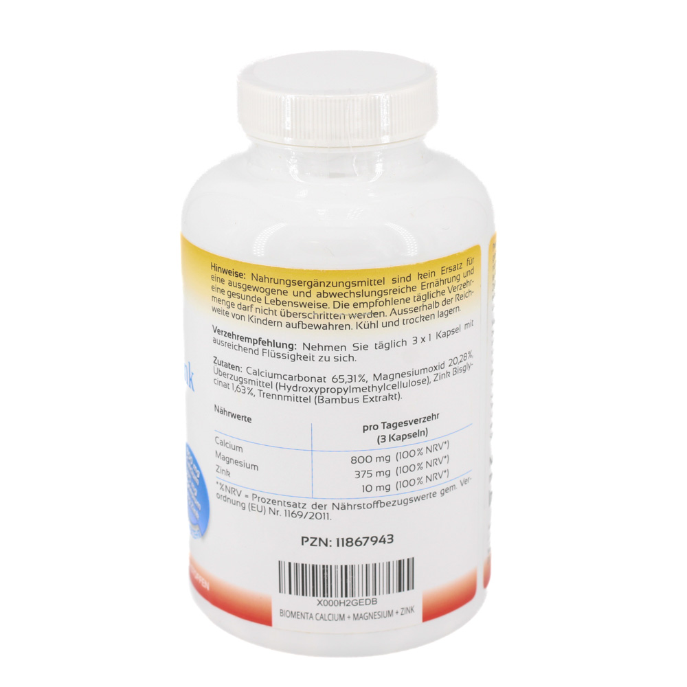 BIOMENTA Calcium+Magnesium+Zink 2-Monatskur Kaps.
