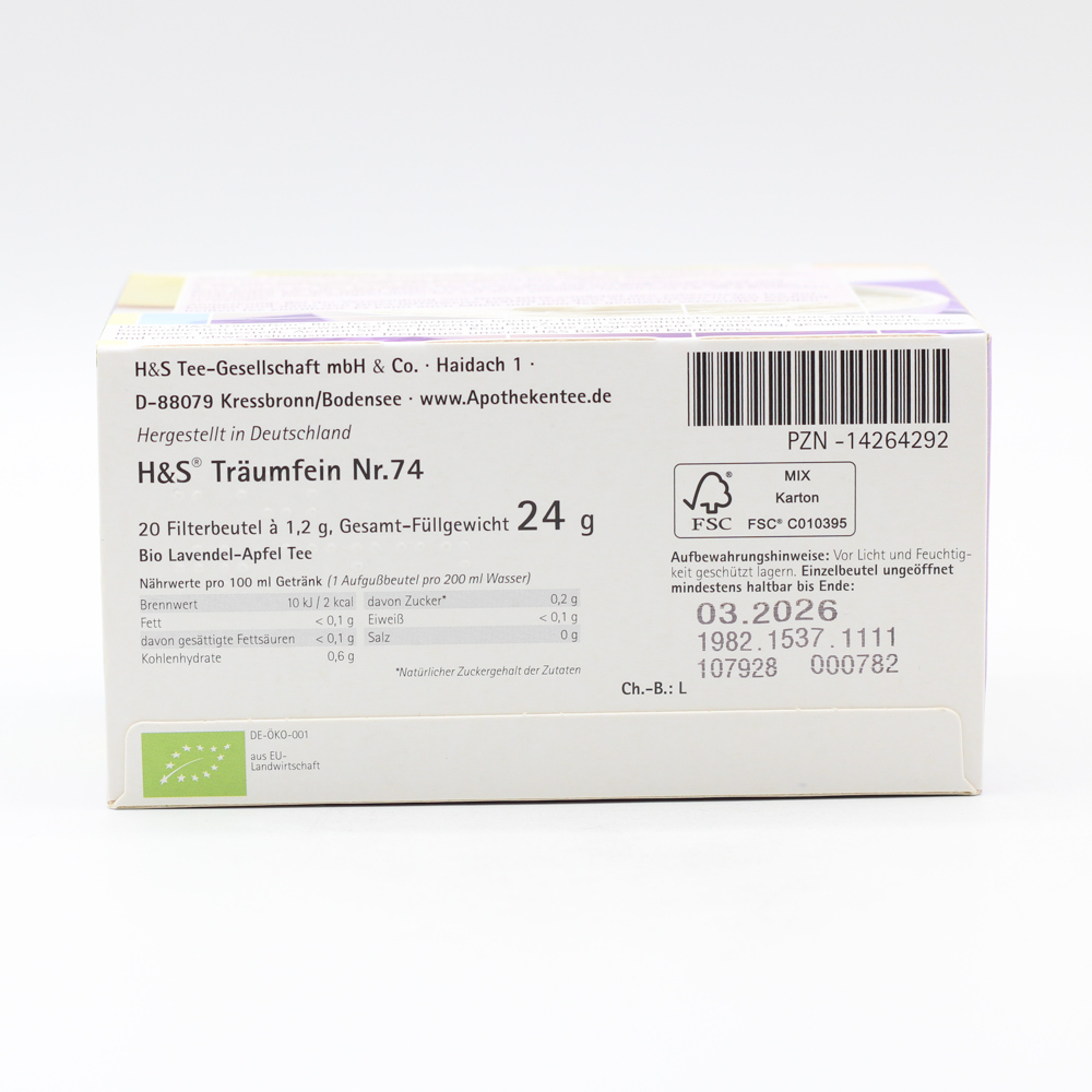 H&S Bio Baby- u.Kindertee Träumfein Filterbeutel