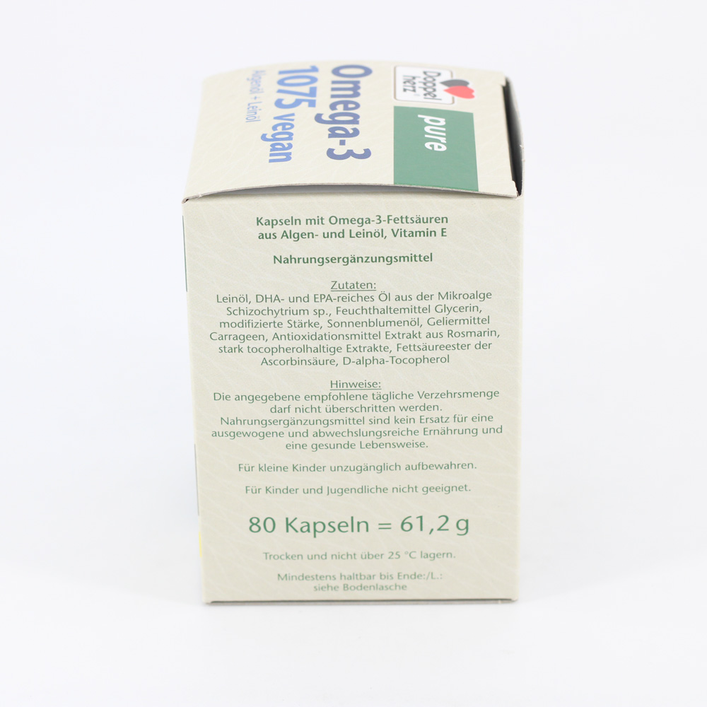 DOPPELHERZ Omega-3 1075 vegan pure Kapseln