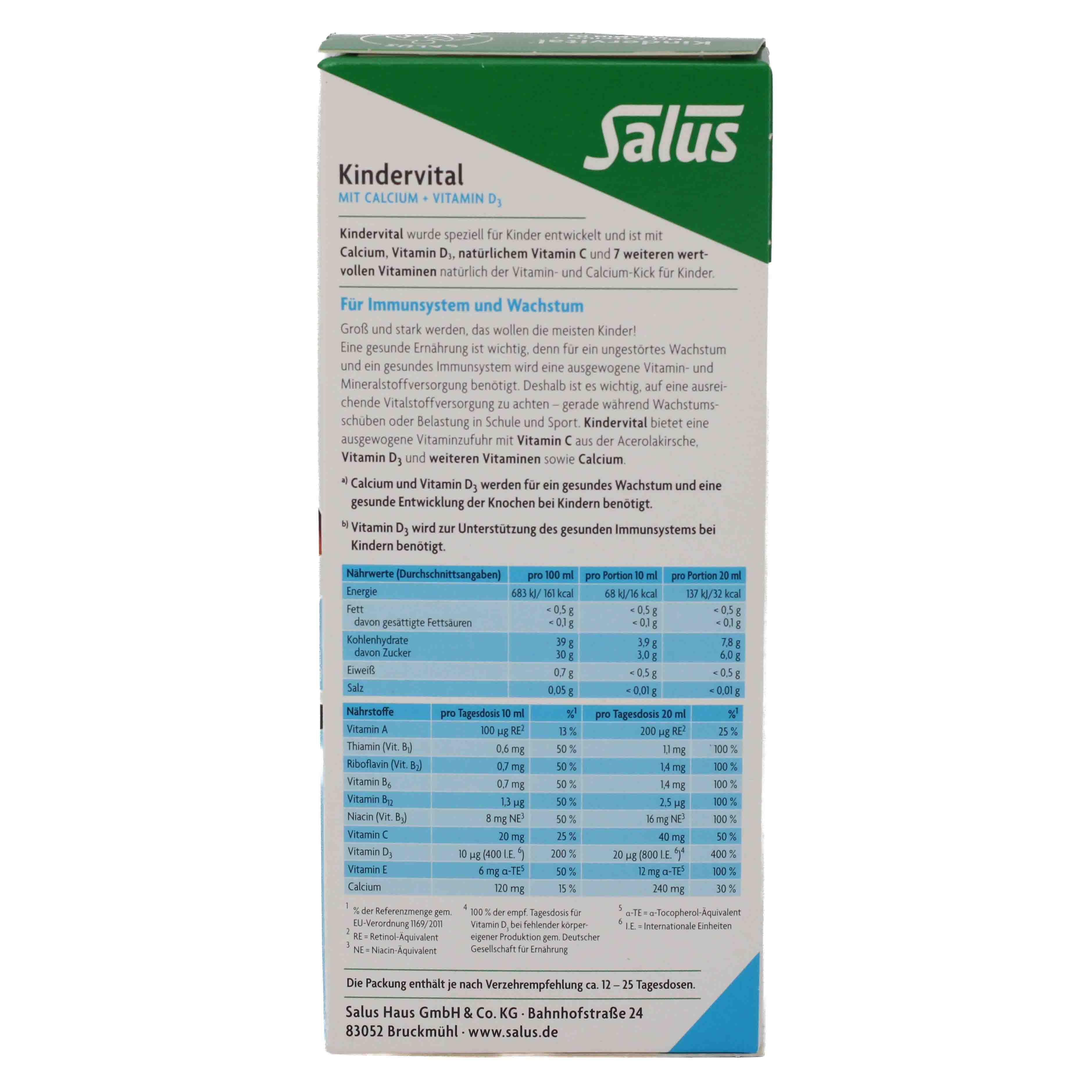 KINDERVITAL mit Calcium+D3 Tonikum Salus