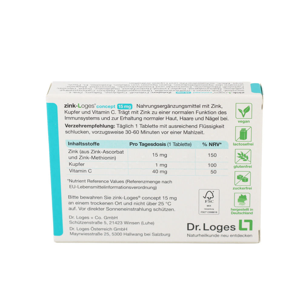 ZINK-LOGES concept 15 mg magensaftres.Tabletten