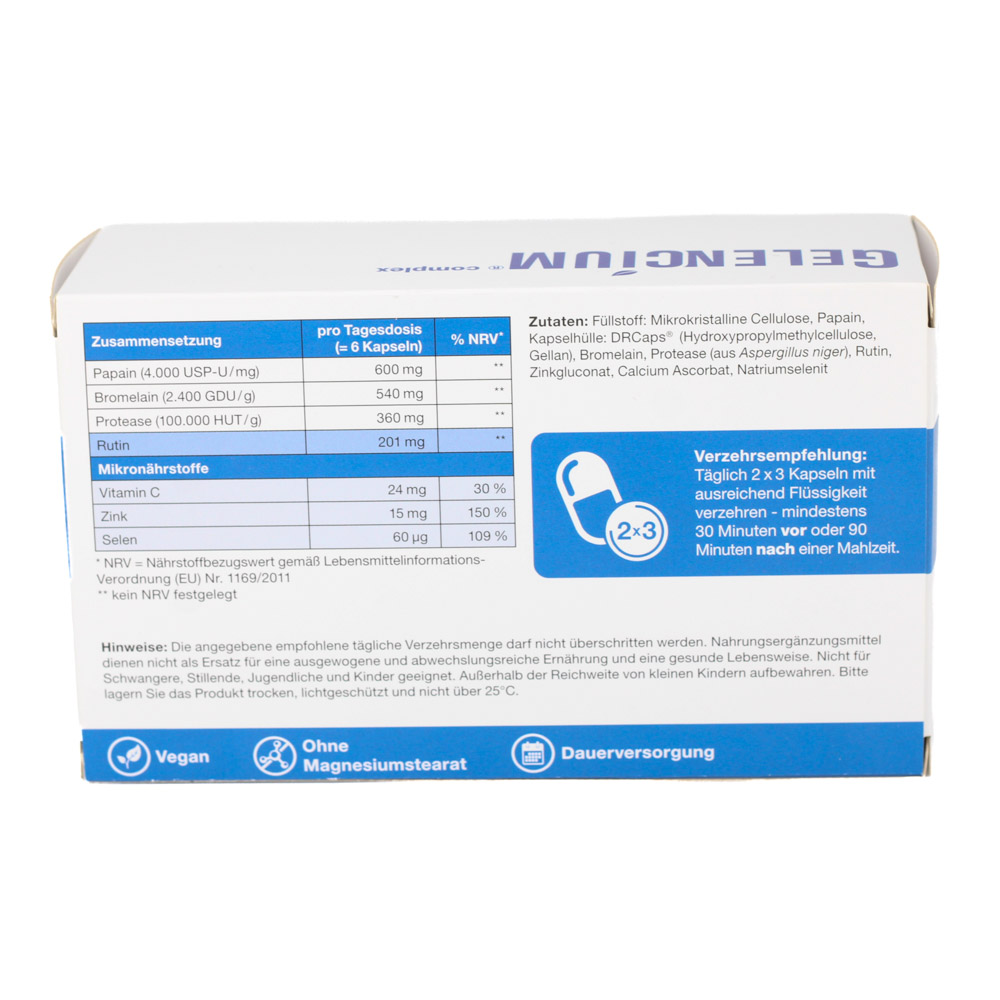GELENCIUM Enzym Complex hochdos.m.Bromelain Kaps.