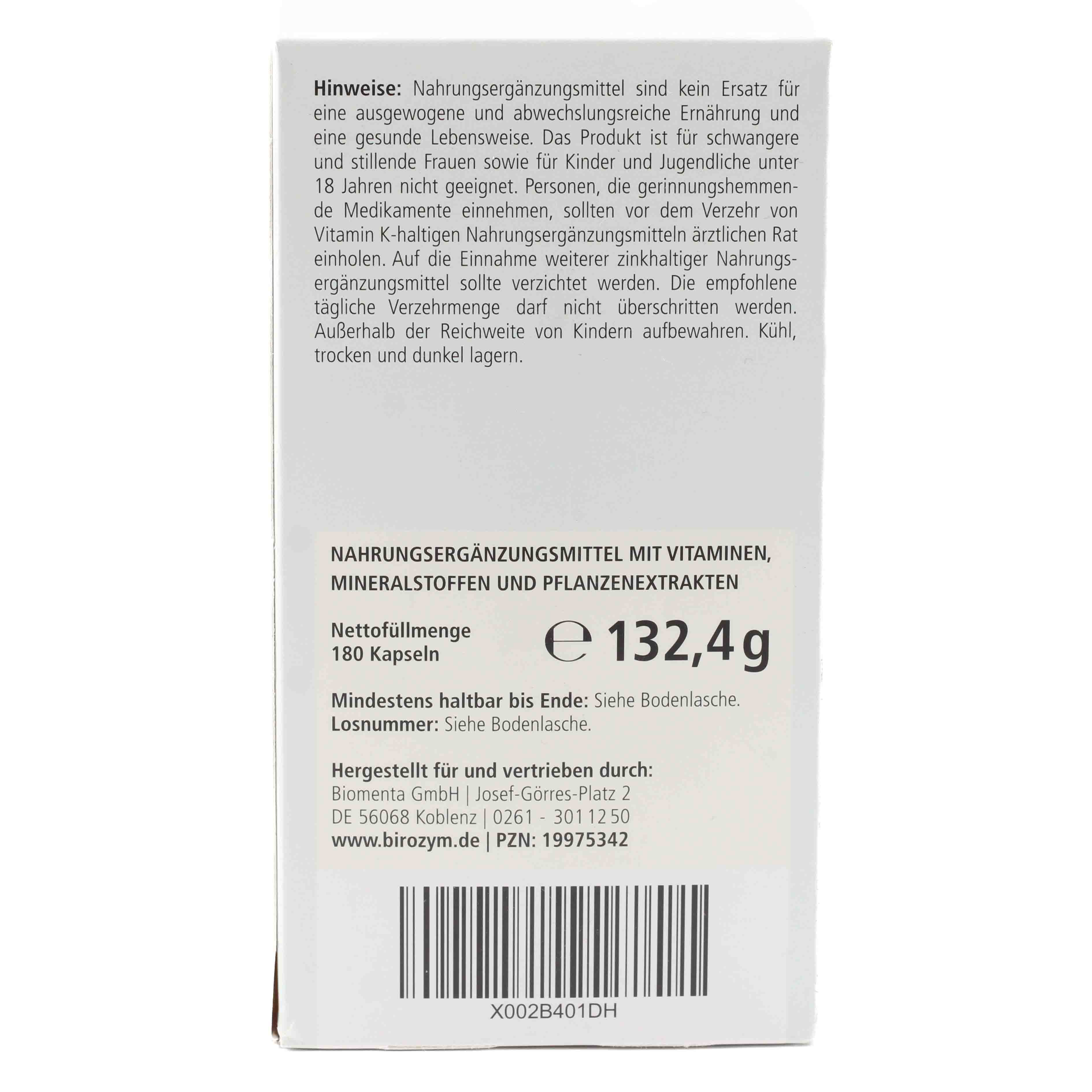 BIOMENTA Birozym Enzym Komplex Kapseln