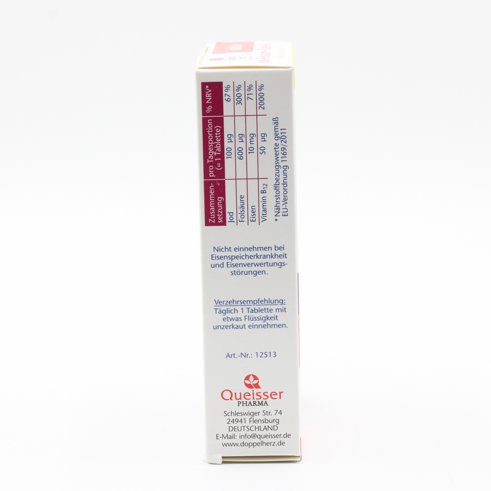 DOPPELHERZ Jod+Folsäure+Eisen+B12 Tabletten