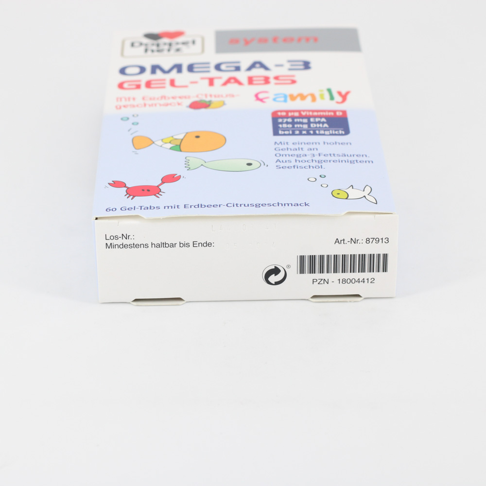 DOPPELHERZ Omega-3 Gel-Tabs family Erdb.Cit.system
