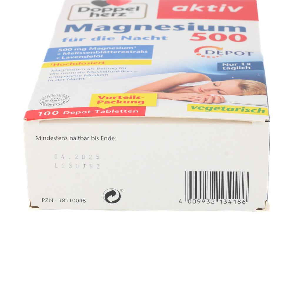 DOPPELHERZ Magnesium 500 für die Nacht Tabletten