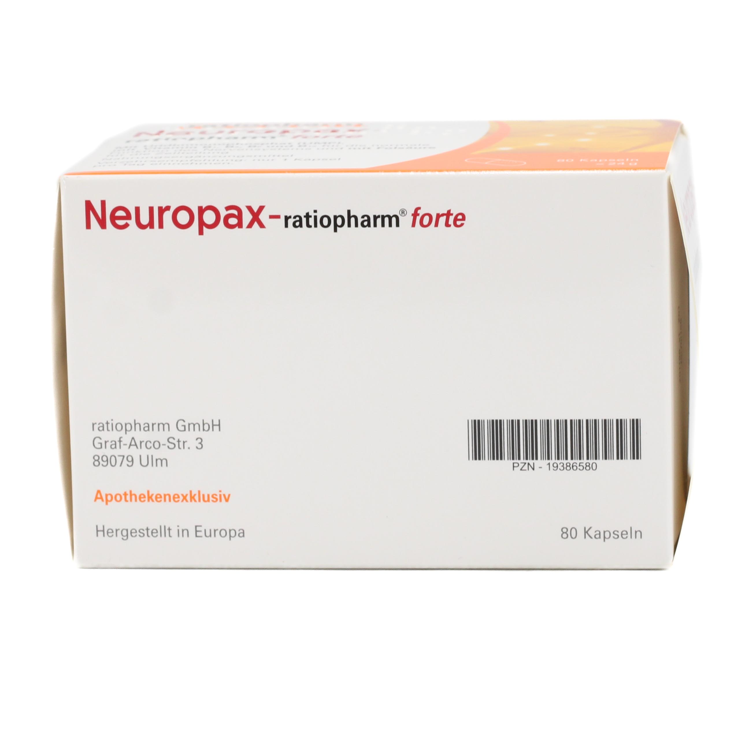 NEUROPAX-ratiopharm forte - Jetzt 20% Rabatt mit Code "ratiopharm20"