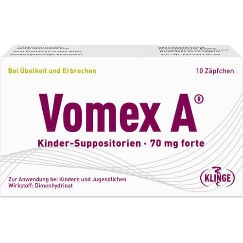 VOMEX A Kinder-Suppositorien 70 mg forte