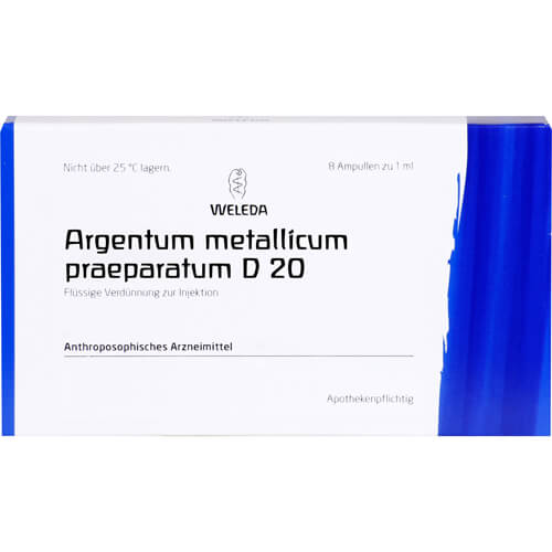 ARGENTUM METALLICUM praeparatum D 20 Ampullen