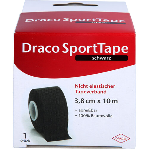 DRACO TAPEVERBAND 3,8 cmx10 m schwarz