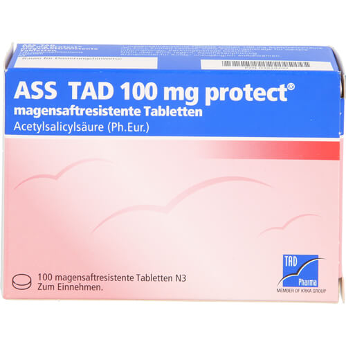 ASS TAD 100 mg protect magensaftres.Filmtabletten