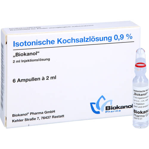 ISOTONISCHE Kochsalzlösung 0,9% Biokanol Ampullen