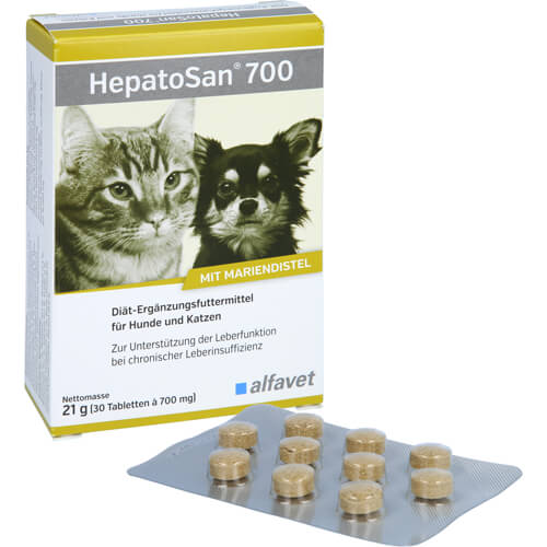 HEPATOSAN 700 Diät-Erg.Futterm.Tab.f.Hund/Katze