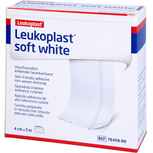 LEUKOPLAST soft white Pflaster 4 cmx5 m Rolle