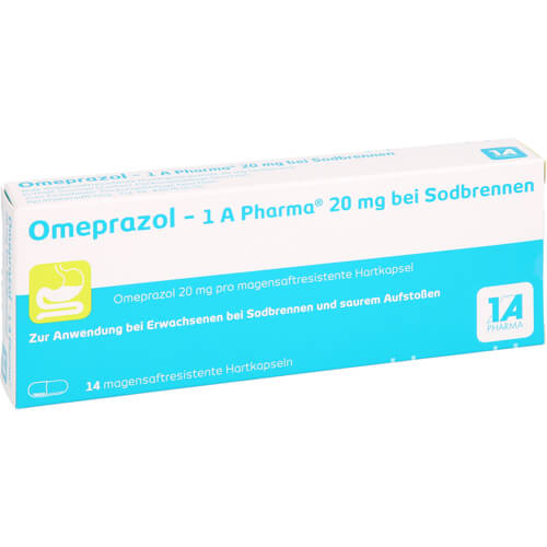 OMEPRAZOL-1A Pharma 20 mg bei Sodbrennen HKM