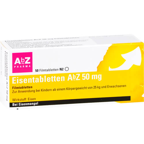 EISENTABLETTEN AbZ 50 mg Filmtabletten