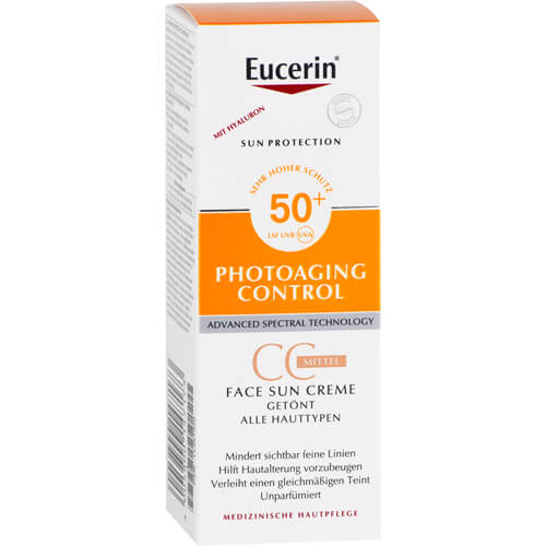 EUCERIN Sun CC Creme getönt mittel LSF 50+