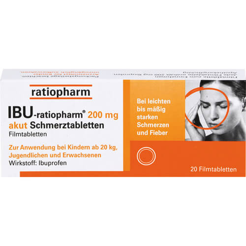 IBU-RATIOPHARM 200 mg akut Schmerztbl.Filmtabl.