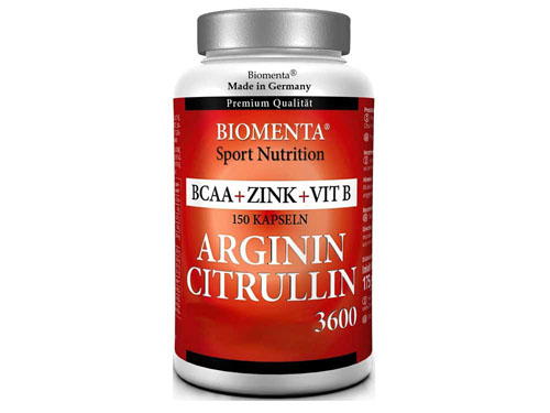 BIOMENTA L-Arginin Base+Citrullin+BCAA+Zink Kaps.