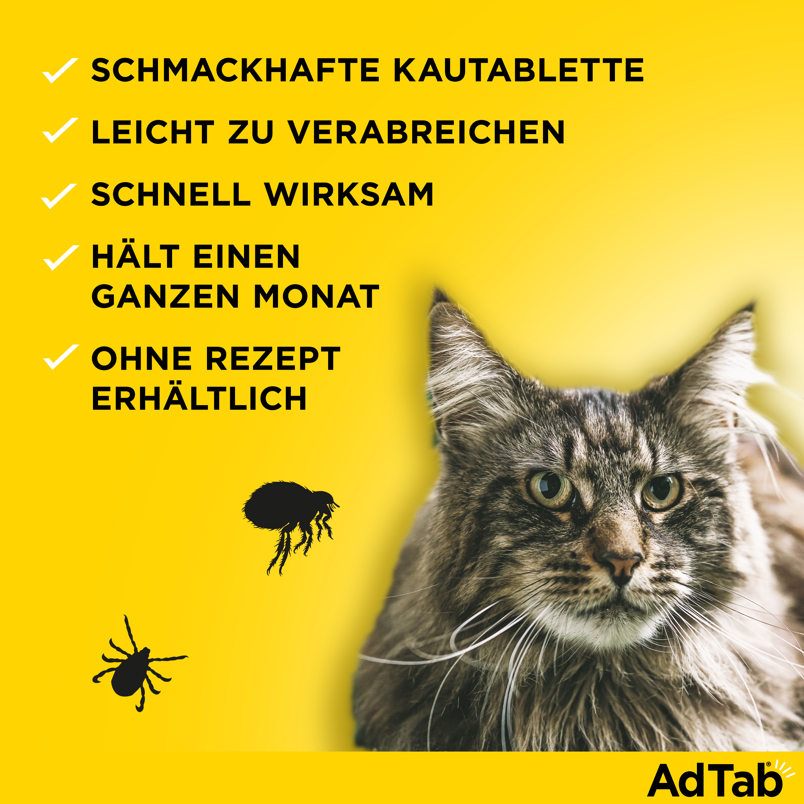 ADTAB 48 mg Kautabletten für Katzen >2-8 kg