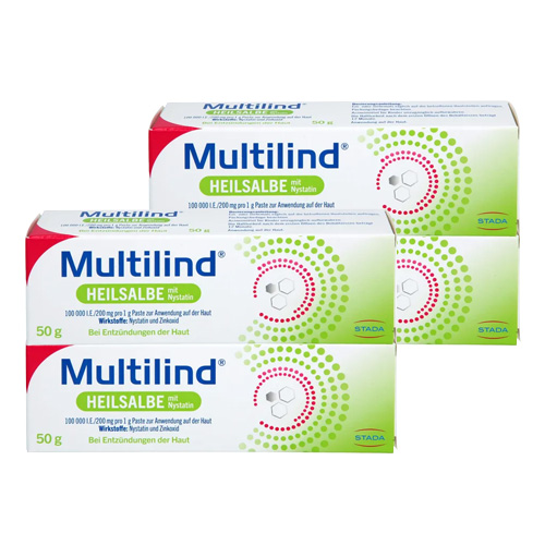 MULTILIND Heilsalbe m.Nystatin u.Zinkoxid Doppelpackung (4x50 g)
