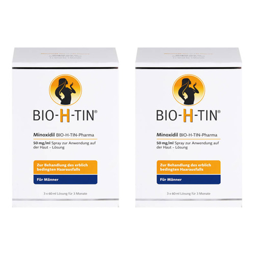 MINOXIDIL BIO-H-TIN Pharma 50 mg/ml Spray Lsg. Set (2x 180ml)