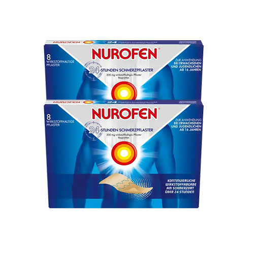 NUROFEN 24-Stunden Schmerzpflaster 200 mg Doppelpackung (2x 8St)