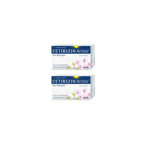 CETIRIZIN Aristo bei Allergien 10 mg Filmtabletten Set (2x 100St)