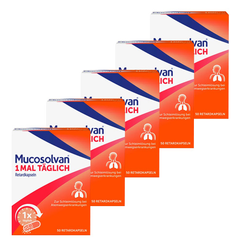 MUCOSOLVAN 1mal täglich Retardkapseln (5x50 St)