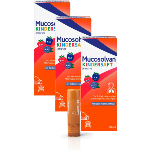 MUCOSOLVAN Kindersaft 30 mg/5 ml + Mucosolvan Lippenpflegestift