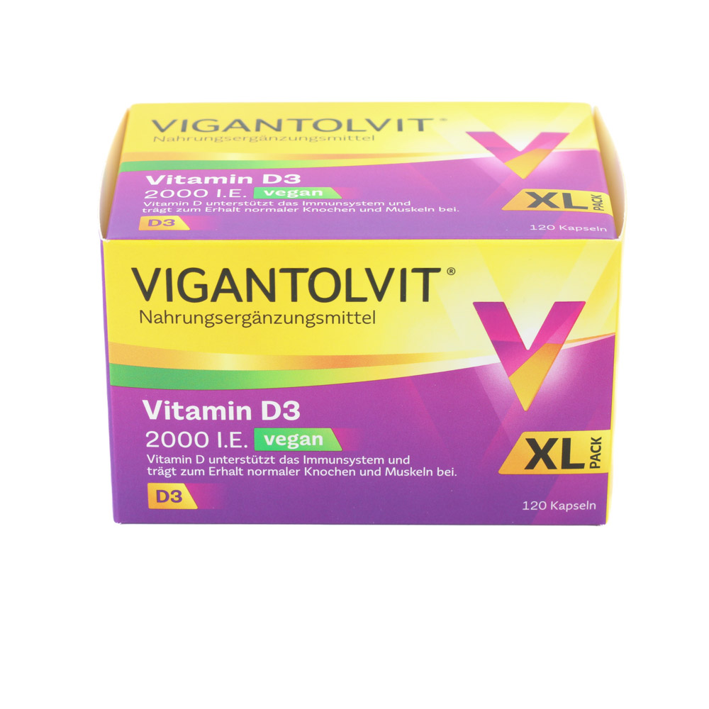 VIGANTOLVIT 2000 I.E. Vitamin D3 vegan Weichkaps. (3x120 St)