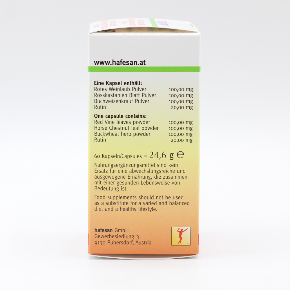 HAFESAN Rotes Weinlaub+Rosskastan.+Rutin Kapseln