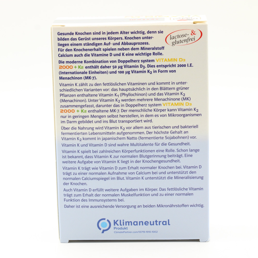 DOPPELHERZ Vitamin D3 2000+K2 system Tabletten