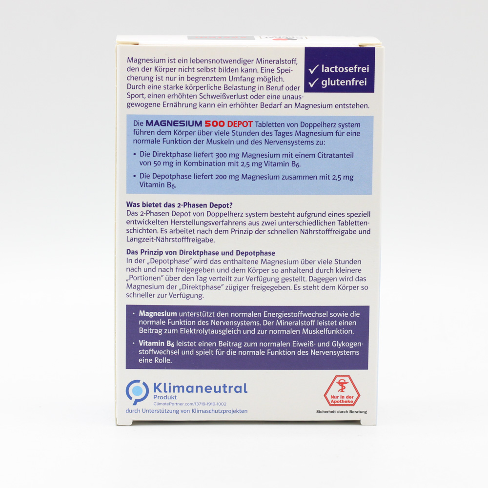 DOPPELHERZ Magnesium 500 Depot system Tabletten