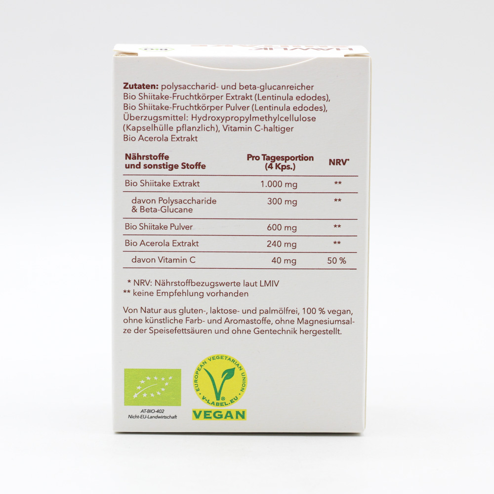 BIO SHIITAKE Extrakt+Pulver Kapseln