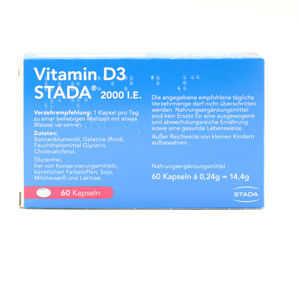 VITAMIN D3 STADA 2000 I.E. Kapseln Doppelpackung (2x 60St)