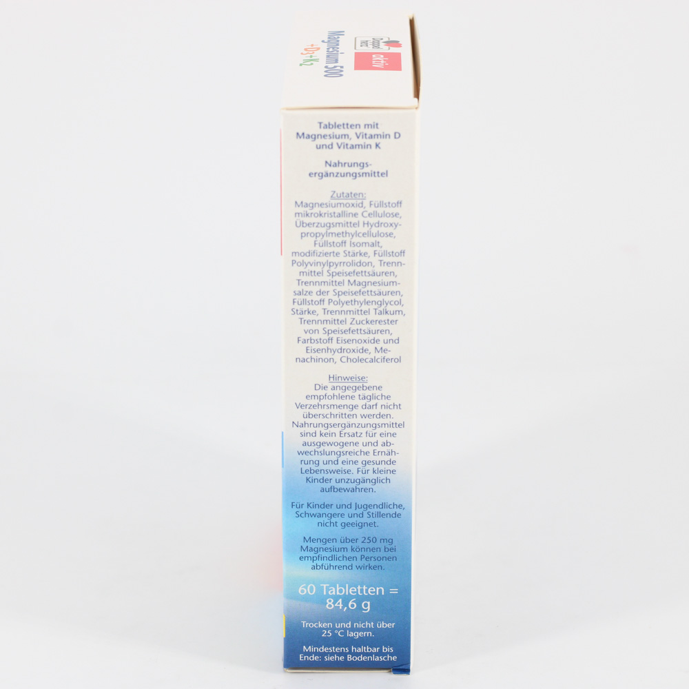 DOPPELHERZ Magnesium 500+D3+K2 Depot Tabletten